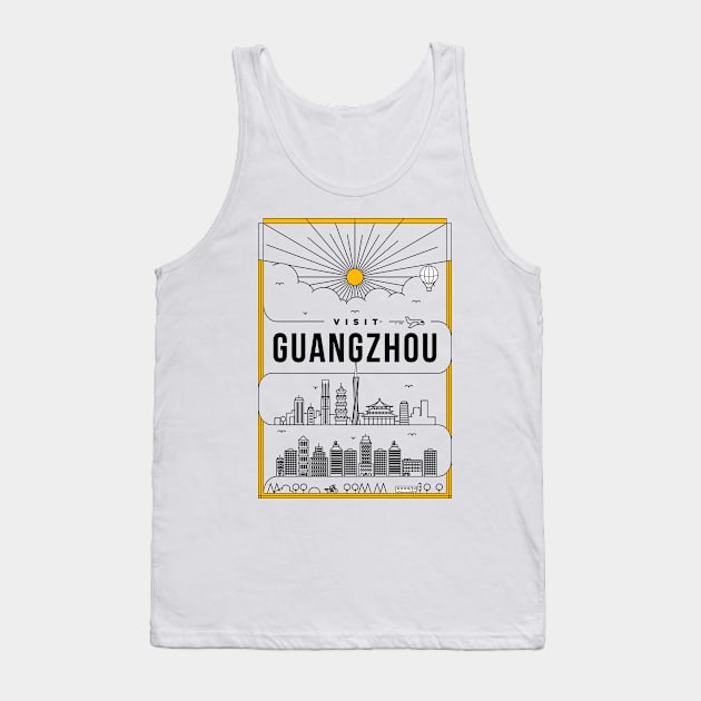 Guangzhou Minimal Lineal Poster Tank Top by kursatunsal